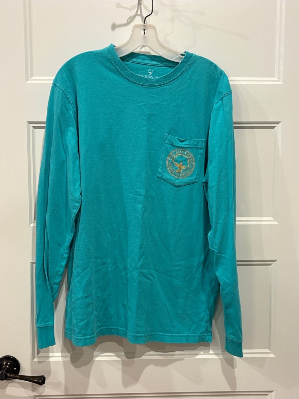 The Southern Shirt Company Teal Long Sleeve Pocket Tee